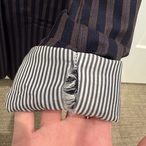 Heartloom Navy and Purple Striped Blazer—Flawed (see photos) - Picture 5 of 5